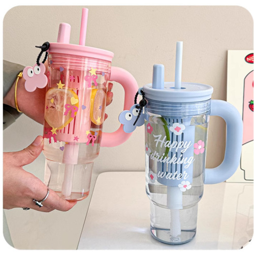 大容量吸管夏季女生 高颜值2025新款水杯茶杯学生杯子ins冰霸杯子