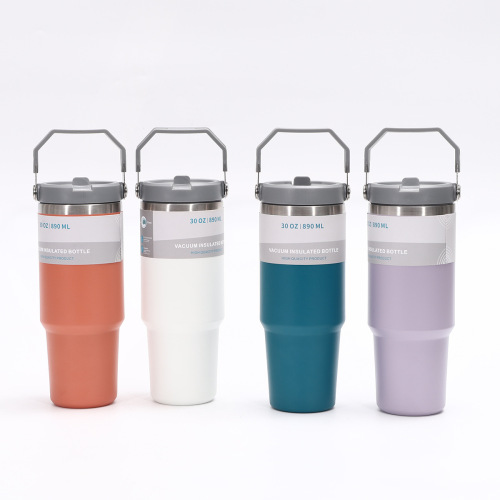 定制热销304不锈钢保温杯双层车载吸管杯20oz30oz40oz户外汽车杯