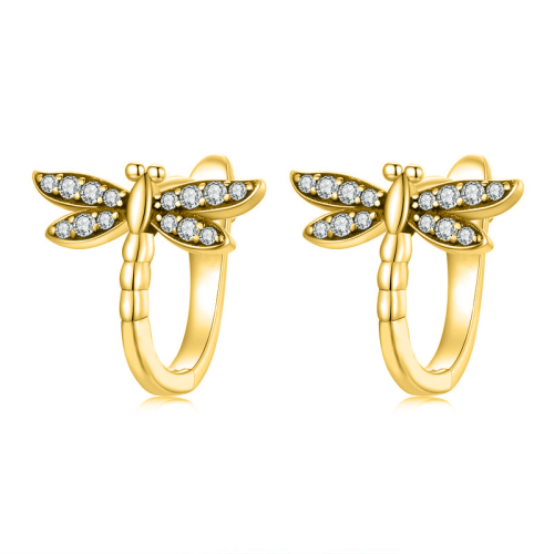 silver ziyun hot sale smart dragonfly earrings female niche design ear clip manufacturer