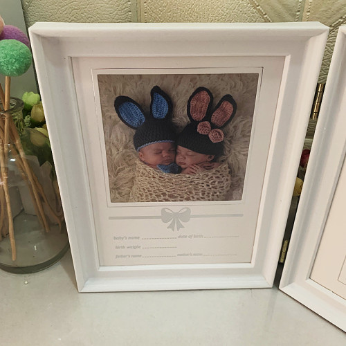 wish宝宝书本相框纪念手脚印多功能创意摆台相框ebay跨境