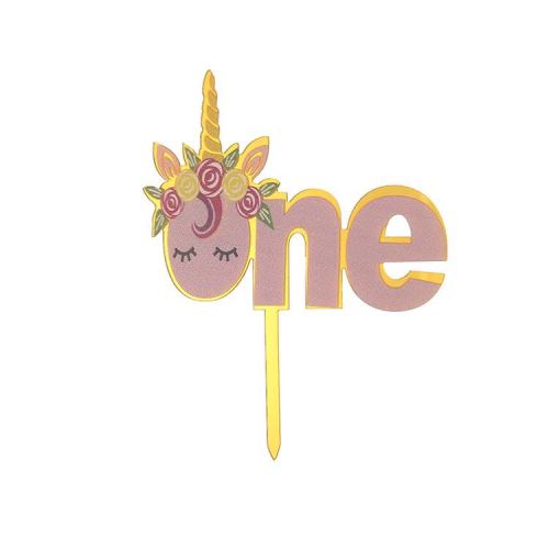 unicorn style birthday cake plug-in party party event decoration supplies adult children birthday cake plug-in