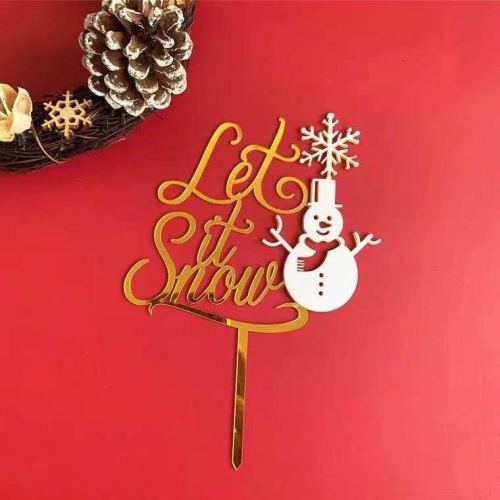 christmas style birthday cake plug-in party gathering event decoration supplies adult and children birthday cake plug-in gift