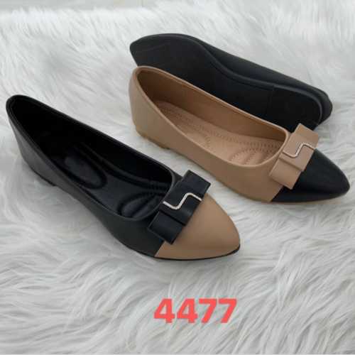 2024 spring and autumn new cross-border foreign trade flat shoes ladies bow metal decorative button pumps