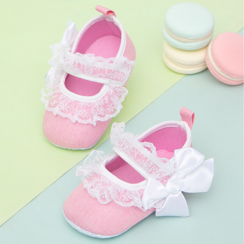 baby shoes spring and summer baby girl princess lace flower border drop soft bottom single cloth shoes autumn toddler shoes 0-6-12 months
