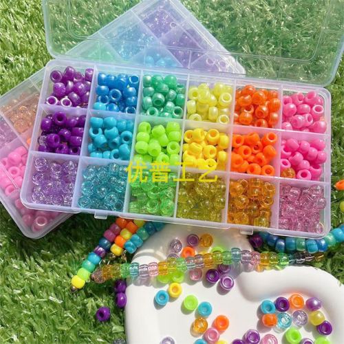 acrylic jelly round beads children‘s bracelet beads of nece suit diy handmade beaded eduional toys wholesale
