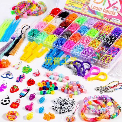 36 grid rainbow rubber band knit device handmade diy bracelet making 40 grid rainbow rubber band loom children‘s toys