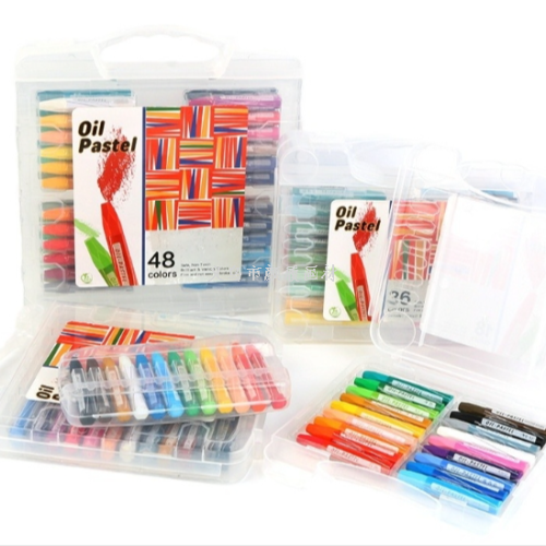 wholesale children‘s portable boxed silky crayon kindergarten paintbrush suit 36 colors non-dirty hands can be washable pen