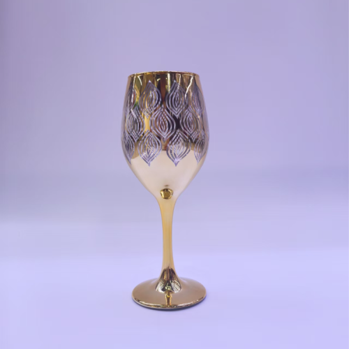 外贸跨镜中东高脚杯玻璃红酒杯高品质波尔多轻奢高级感酒杯可定制