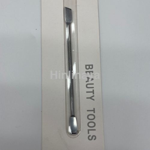 cross-border new product nail beauty double-headed bevel steel push rge stainless steel round curved mouth peeling nail remover tool