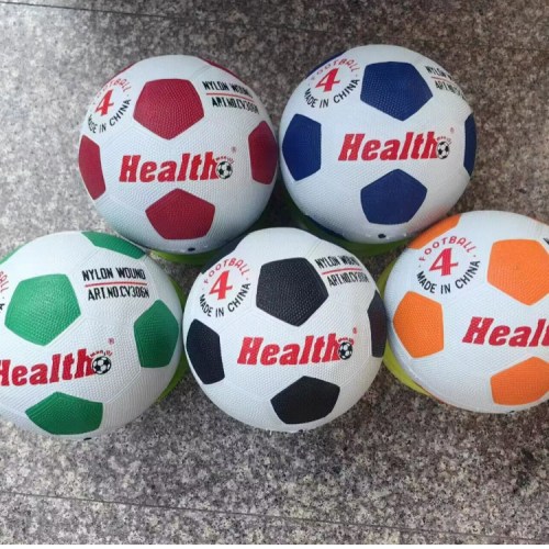 factory direct sales health4 rubber football competition training ball indoor and outdoor campus students rubber football