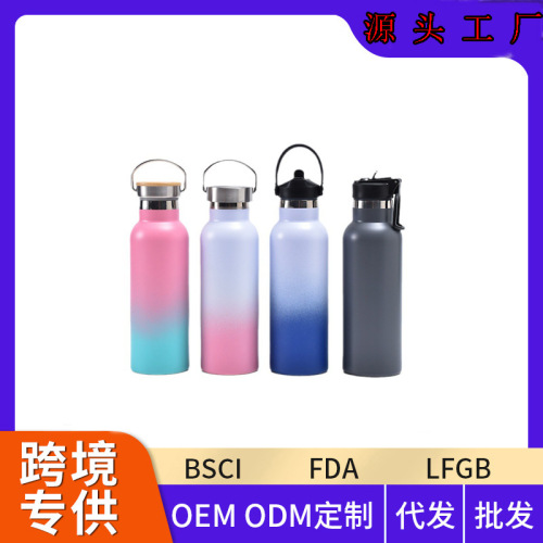 跨境美式大口瓶304不锈钢户外运动水瓶便携高颜值保温杯厂家批发