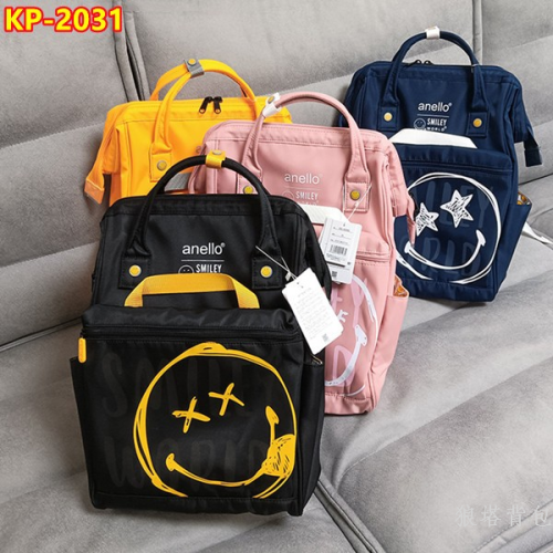 japanese letian smiley backpack couple travel bag casual and lightweight large capacity student schoolbag female