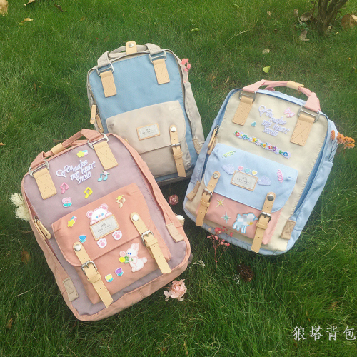 doughnut backpack manufacturer korean backpack high school primary school student campus oxford canvas schoolbag new travel bag