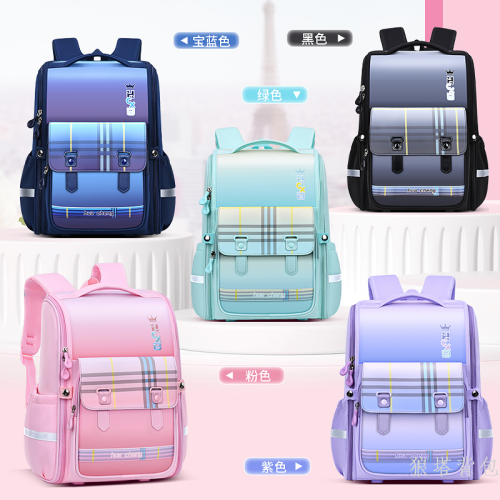 2024 cross-border primary school student schoolbag female grade 3-6 new burden reduction large capacity children backpack shoolbag