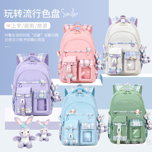 new primary school student schoolbag female 136 grade cartoon cute children backpack portable burden alleviation junior backpack