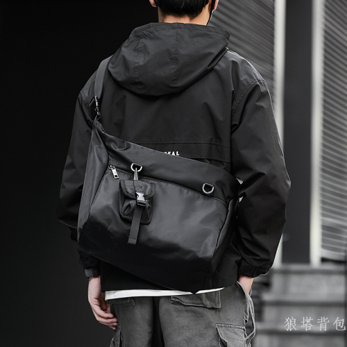 japanese fashion brand crossbody bag men messenger bag trendy mechanical style ins shoulder bag shoulder bag large capacity carrying backpack