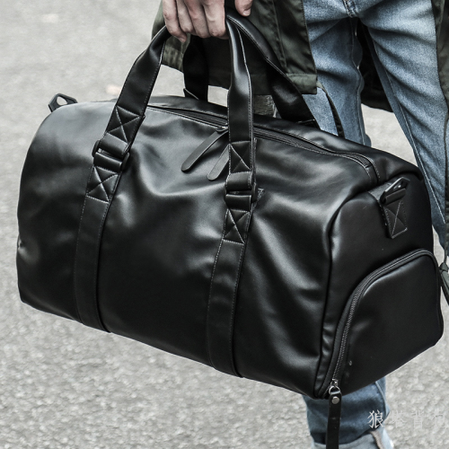 travel bag men‘s handbag large capacity travel luggage bag short distance business business trip one shoulder crossbody leather gym bag