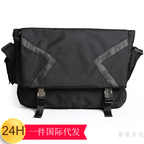 nylon messenger bag men‘s shoulder bag men‘s bag oxford woven horizontal student schoolbag street fashion fixed gear backpack