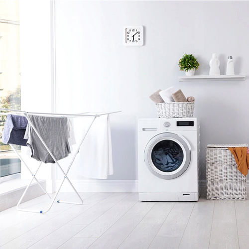 家用X型婴儿衣服棉被收纳架落地阳台可折叠翼型晾晒架落地晾衣架