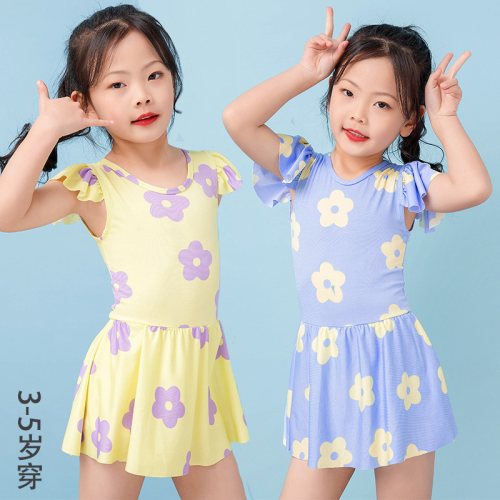 girls‘ hot spring bathing suit 2024 new children‘s baby swimsuit cute little girl fashionable princess one-piece swimsuit