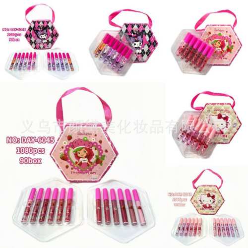 MsDaiyan卡通唇彩哑光不沾杯防水持久唇釉雾面丝绒液体手提包口红