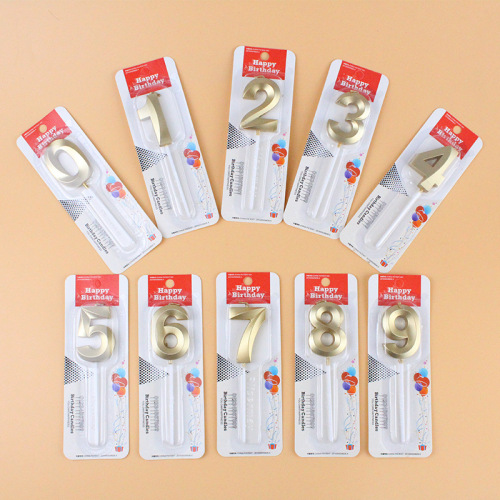 新款生日蜡烛，数字蜡烛，香槟色浪漫网红生日蛋糕装饰摆件