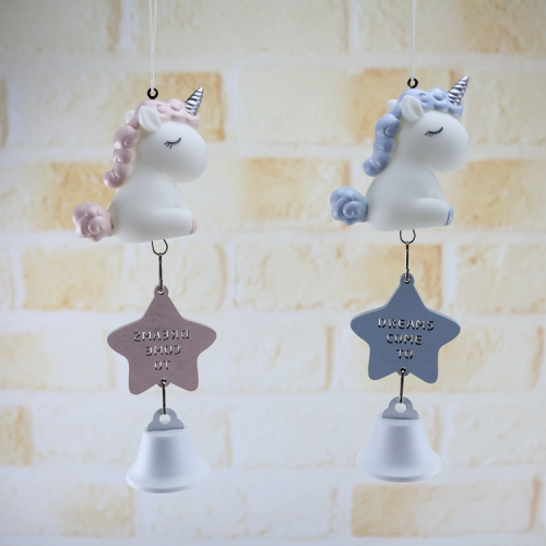 2357-7 vinyl unicorn wind chimes creative novelty stylish home decor hanging piece crafts boutique gift