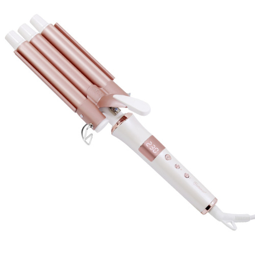 HATTEKER电卷棒夹板蛋卷棒三管卷发器液晶数显水波纹蛋卷美发造型