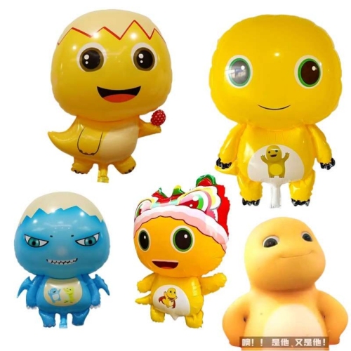 【现货】网红小奶龙飘空黄色可爱龙动漫热销款奶龙儿童地摊卖气球