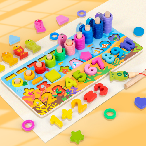 Children's intelligence abacus; graph board; alphabet board; number board; teaching aid wooden toys.