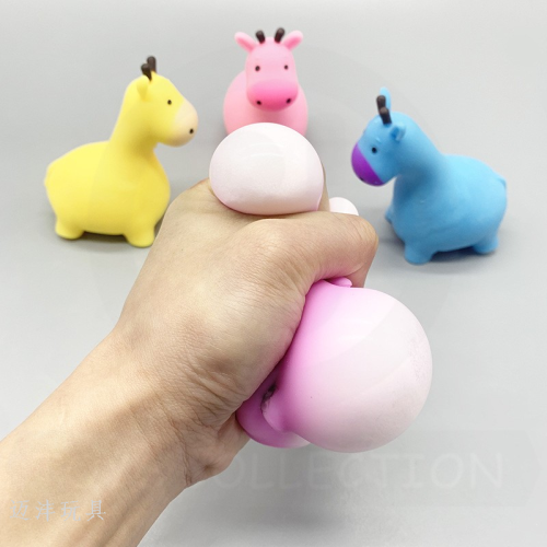 tpr soft rubber deer flour decompression squeezing toy animal flour vent ball decompression children‘s toys cross-border