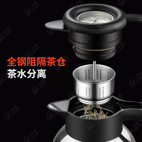braised teapot 316 stainless steel heat preservation pot household high-end high-end temperature-showing stuffy teapot aged white tea teapot large capacity