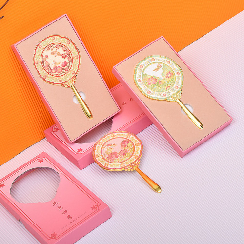 chinese style creative ancient style small mirror new chinese style portable mirror cosmetic mirror long handle handheld mirror