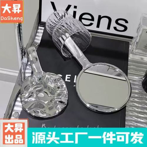 large mirror light luxury high-grade gift retro makeup mirror home dormitory hd glass student portable small mirror