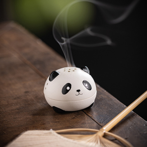 palace style cute panda incense burner home indoor small size sandalwood stove agarwood and incense burner incense incense coil incense burner