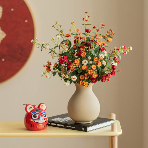 陶瓷花瓶插芍药玫瑰花专用花瓶多头网红爆款高级感客厅卧室大肚瓶