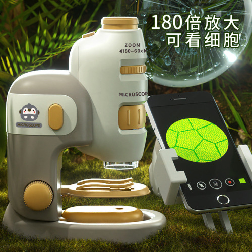 portable children‘s microscope 200 times hd scientific experiment suit primary school student microscope experiment toy