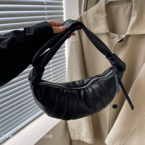 croissant women‘s bag crossbody bag cross-border hot support customized pu women‘s bag