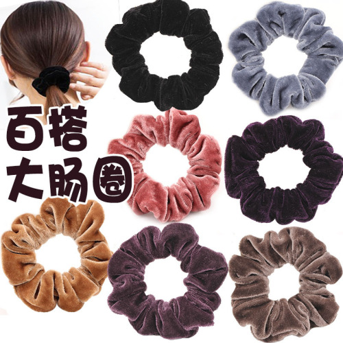 韩国大肠发圈扎头发皮筋发饰品发绳头绳女头饰马尾简约头花大肠圈