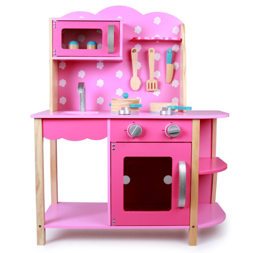 foreign trade children‘s simulation wooden kitchen stove kindergarten girls playing house kitchenware wooden toys special clearance