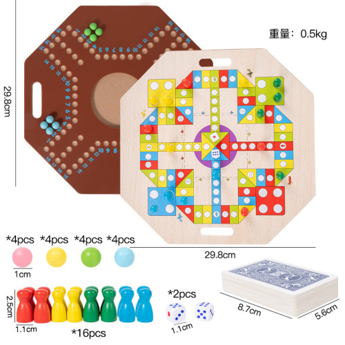 arabic chess middle east poker game card jackaroo 2-in-1 aeroplane chess board game wooden toy cross-border