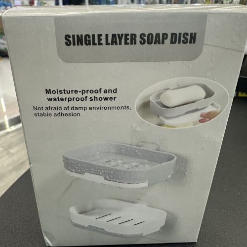 punch-free single-yer soap dish storage ra soap holder batoom drain batoom wall-mounted soap box