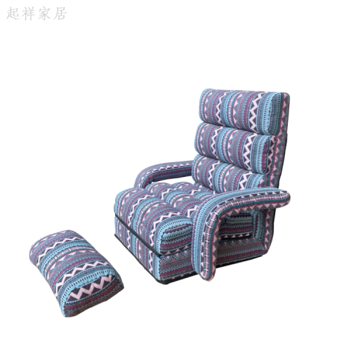 金华起祥懒人沙发可折叠沙发床双扶手带抱枕中东民族风面料