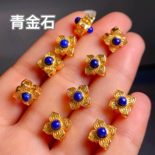 天然青金四叶花