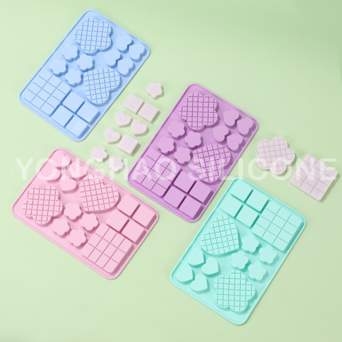 in sto wholesale love heart flowers high temperature resistant silicone mold candy chocote cake diy household baking mold