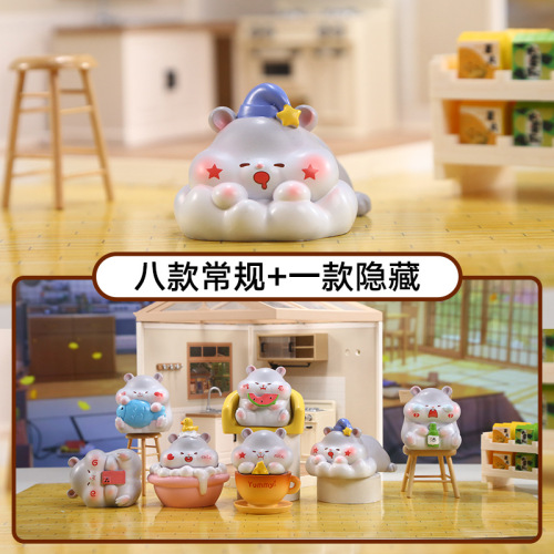 卡通可爱鼠鼠盲盒 创意设计宅家小鼠生活日记盲盒多款式桌面摆件
