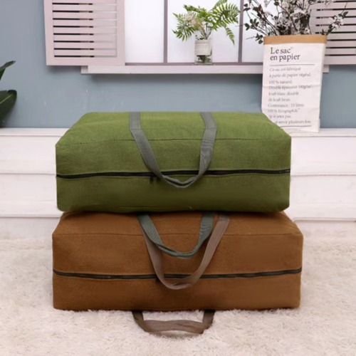 跨境大容量行李打包袋特大加厚棉被收纳袋手提编织帆布搬家袋批发