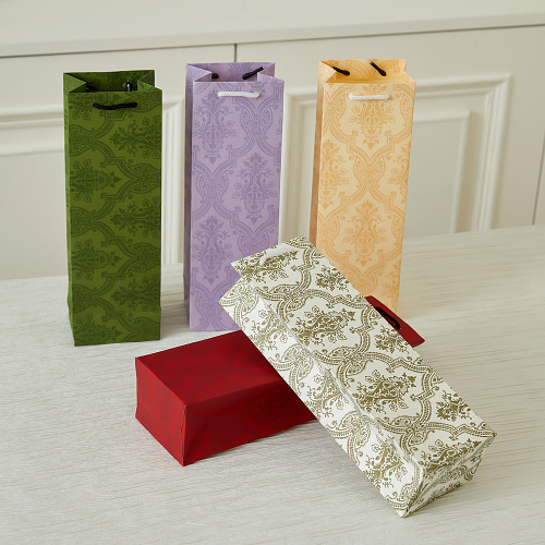 长条首饰盒包装袋多色手提袋子紫色戒指盒天地盖项链收纳袋批发