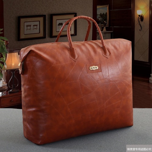 牛津布高档羽绒被蚕丝被皮革包冬被春夏秋被手提装袋家纺喜被皮包