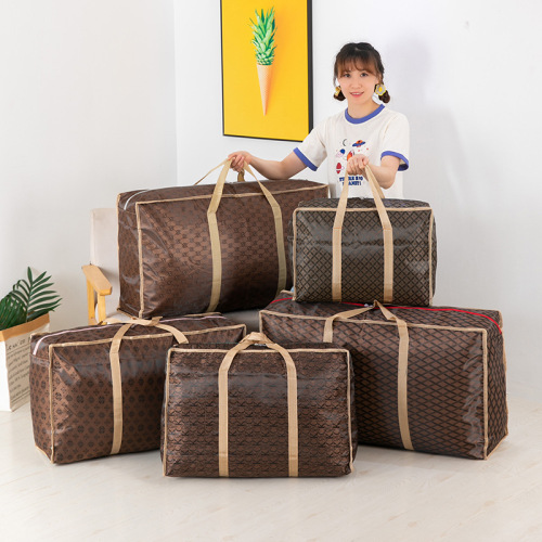 厂家直销手提编织打包袋高质量防水行李袋大容量牛津布收纳袋批发